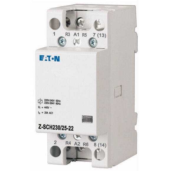 Contactor modular Eaton 25A 2NO+2NC, bobină 230V