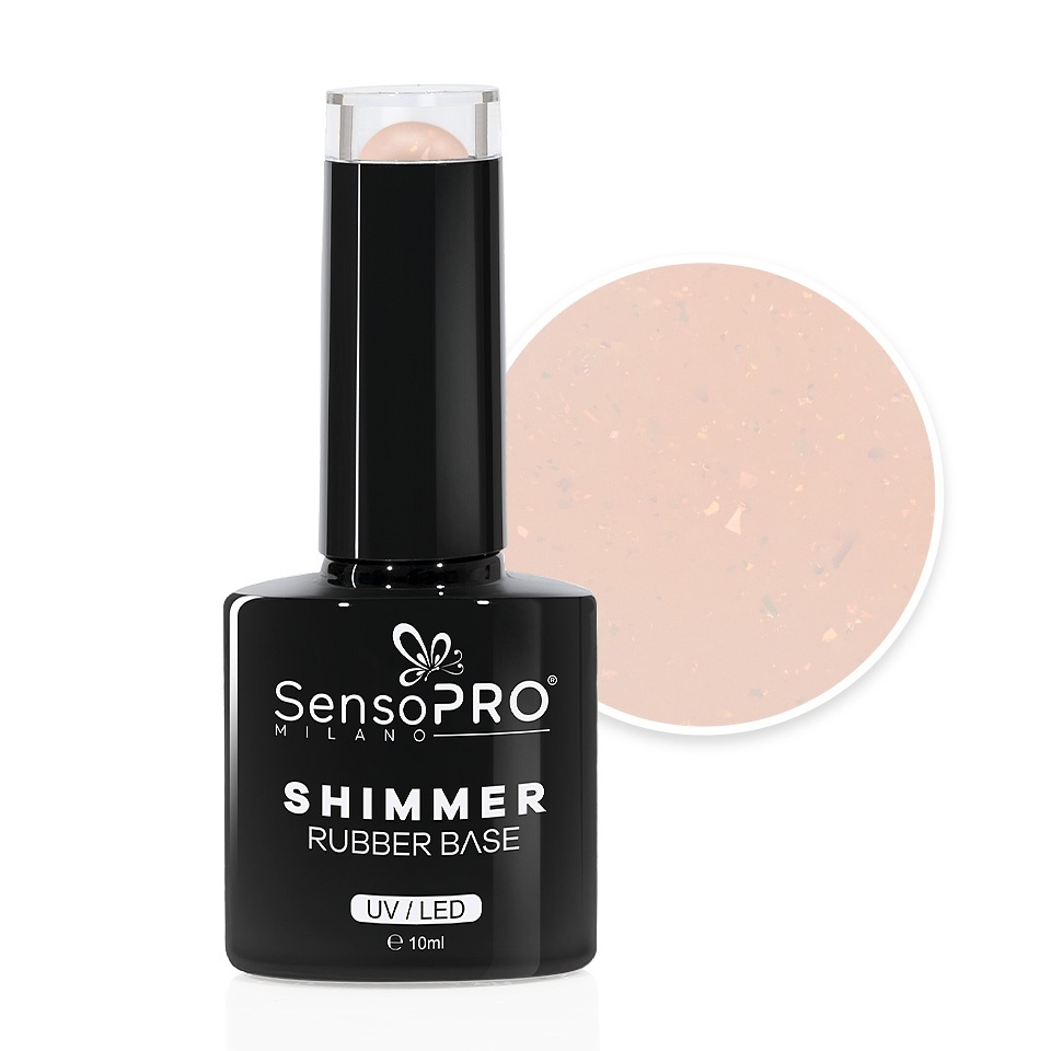 Shimmer Rubber Base #25 French Vanille SensoPRO - imagine 2