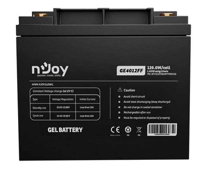 Acumulator Njoy GE4012FF 12V VRLA Gel pentru UPS