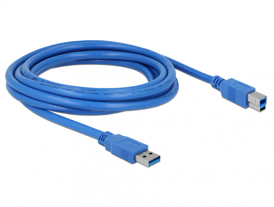 Cablu USB 3.0 A-B 3m Delock, 5Gbps