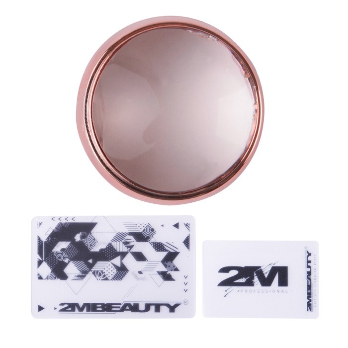 Stampila si raclete 2M Flat Nailshop - Rose Gold
