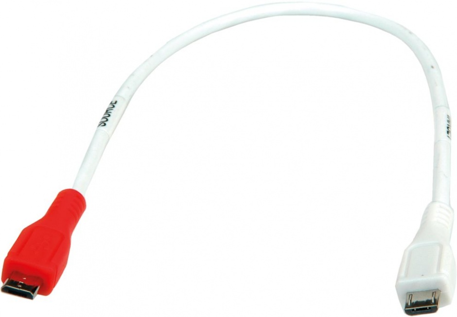 Cablu Incarcare Micro USB 0.3m Value, Alb