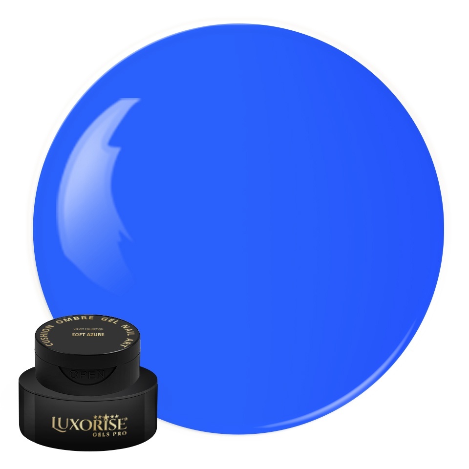 Gel UV Nail Art Babyboomer LUXORISE Cushion Ombre Velvet - Soft Azure, 2ml