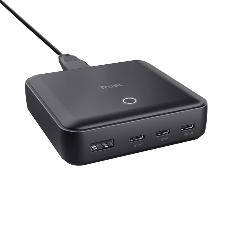 Stație Încărcare Trust 100W 4 Porturi USB-C și USB-A - imagine 3