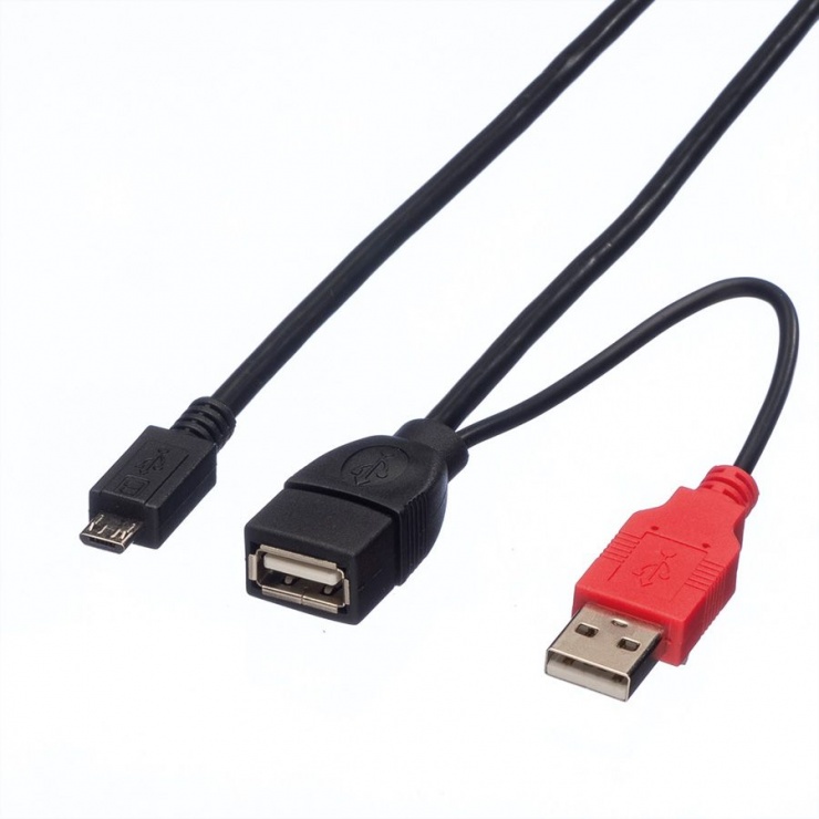 Cablu USB Y OTG Roline 19.08.1009