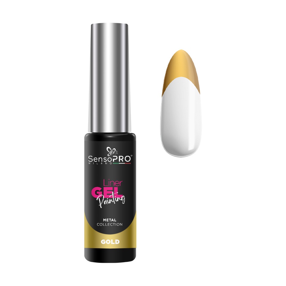 Liner Gel UV Gold SensoPRO 8ml - Pensulă Fină