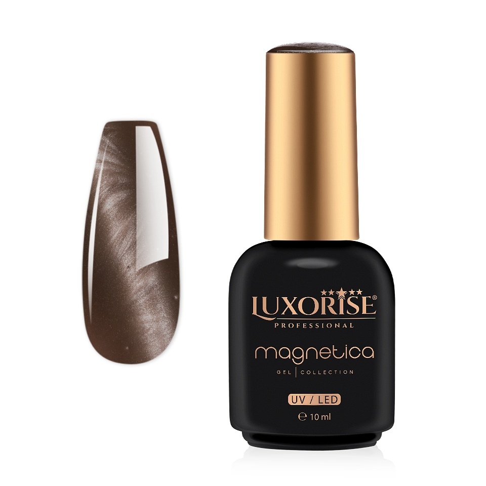 Oja Semipermanenta LUXORISE Magnetica Smoky Sepia 10ml - imagine 2
