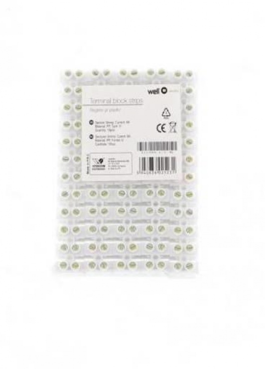Set 12 Reglete Plastic Forma U 4MMP 3A OEM