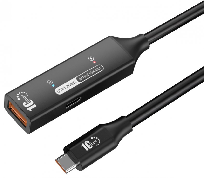 Cablu prelungitor activ USB Oem 10 m, USB-C/USB-A 10 Gbps