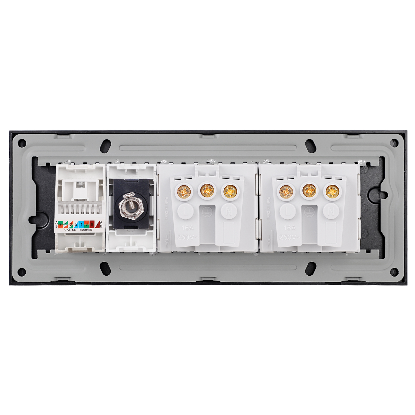 Priza Schuko, TV, Internet Luxion, Sticla, IP44 - imagine 8