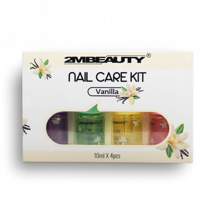 Nailshop Nail Care Kit Vanilla, Set Îngrijire Unghii 4 Pași