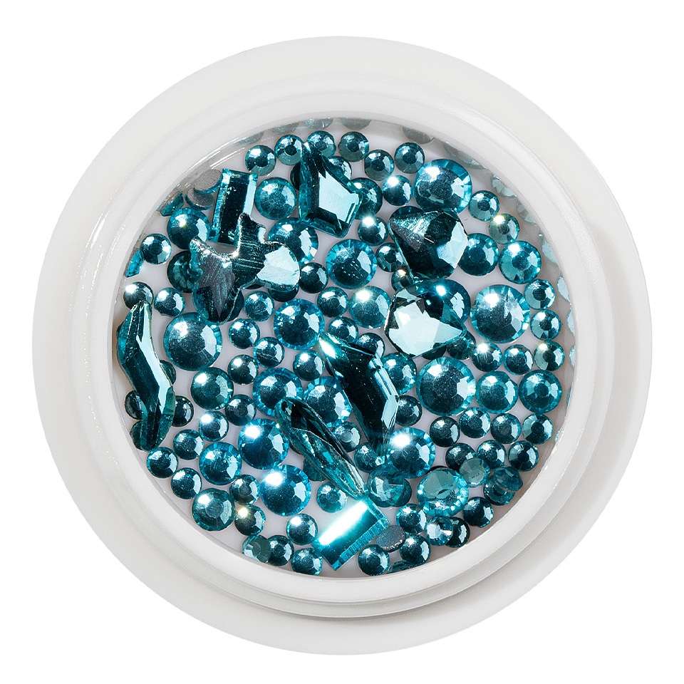 Cristale Unghii LUXORISE Diamond Aqua pentru Manichiura
