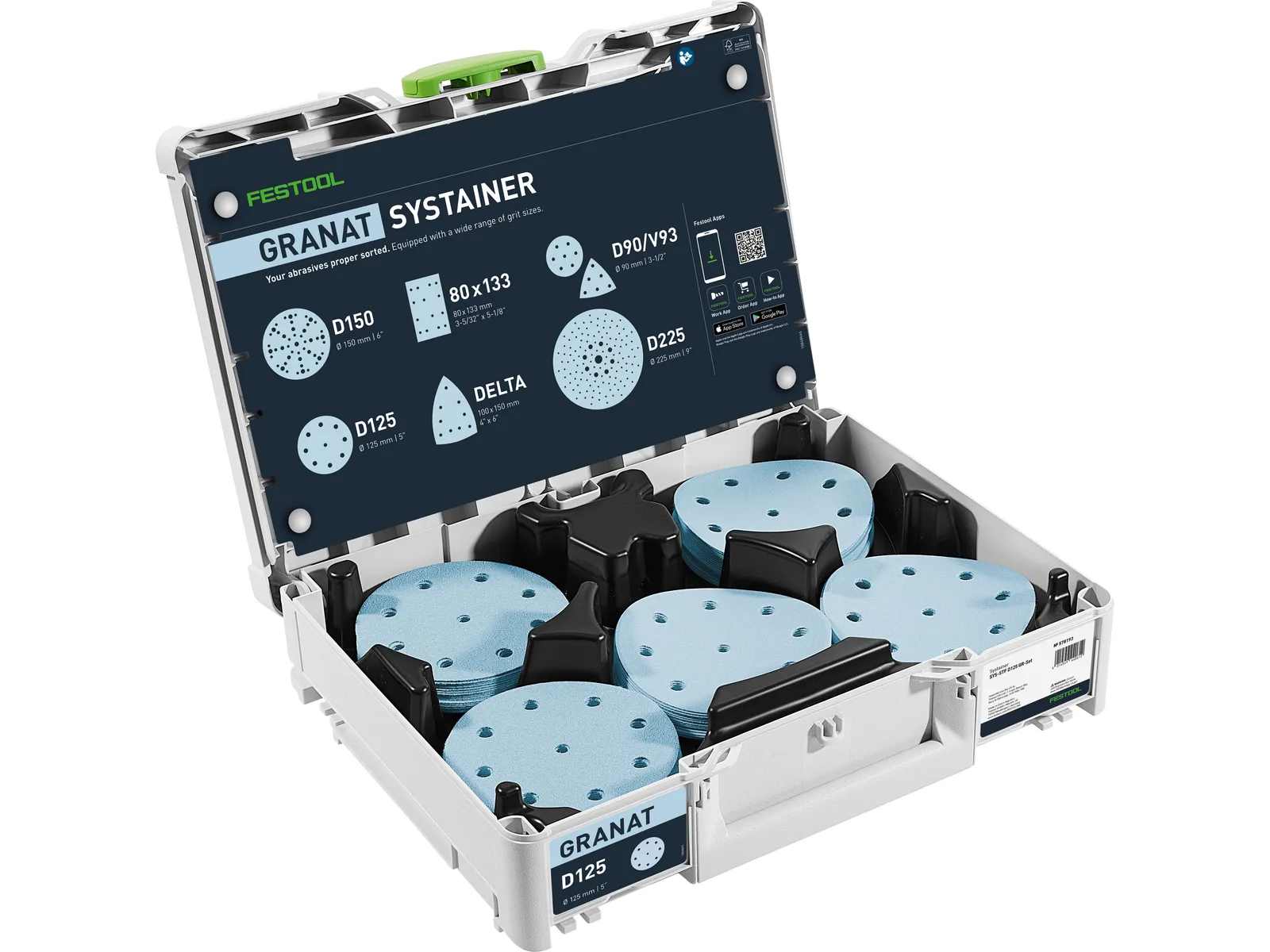 Festool Systainer 160 piese abrazive Granat