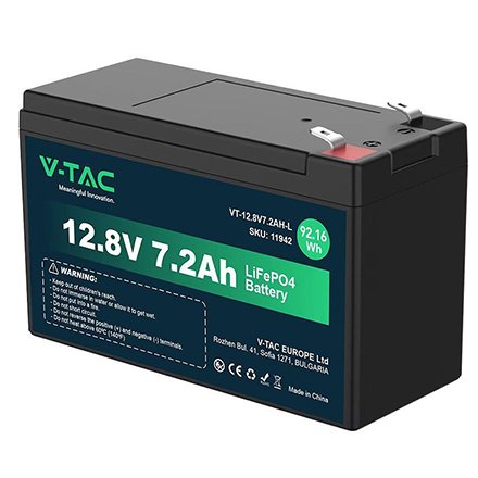 Acumulator V-TAC 12.8V 7.2Ah LiFePO4