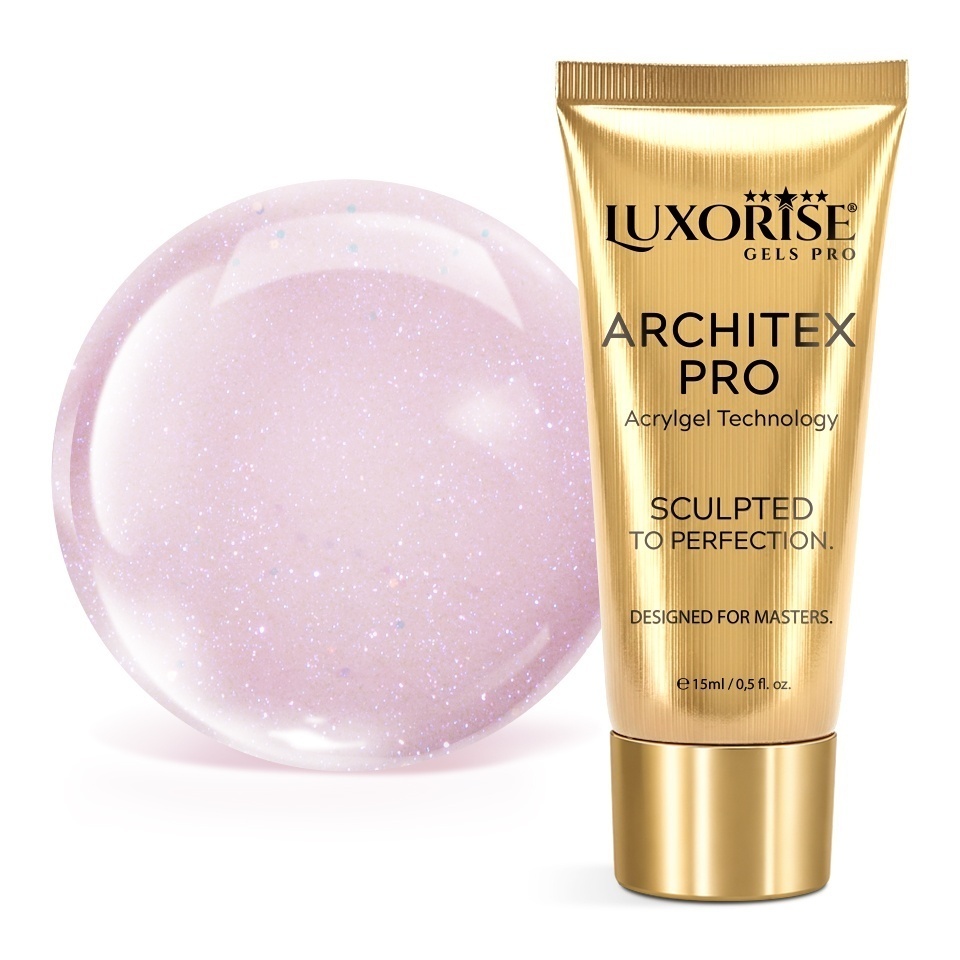 Polygel LUXORISE ARCHITEX PRO - Intense Elegance Collection, Rose Éclat, 15ml