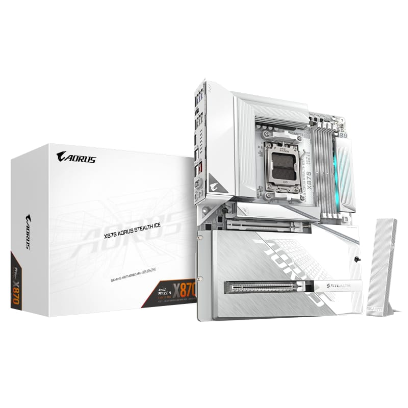 Placă de bază Gigabyte X870E AORUS STEALTH ICE AM5 - imagine 2