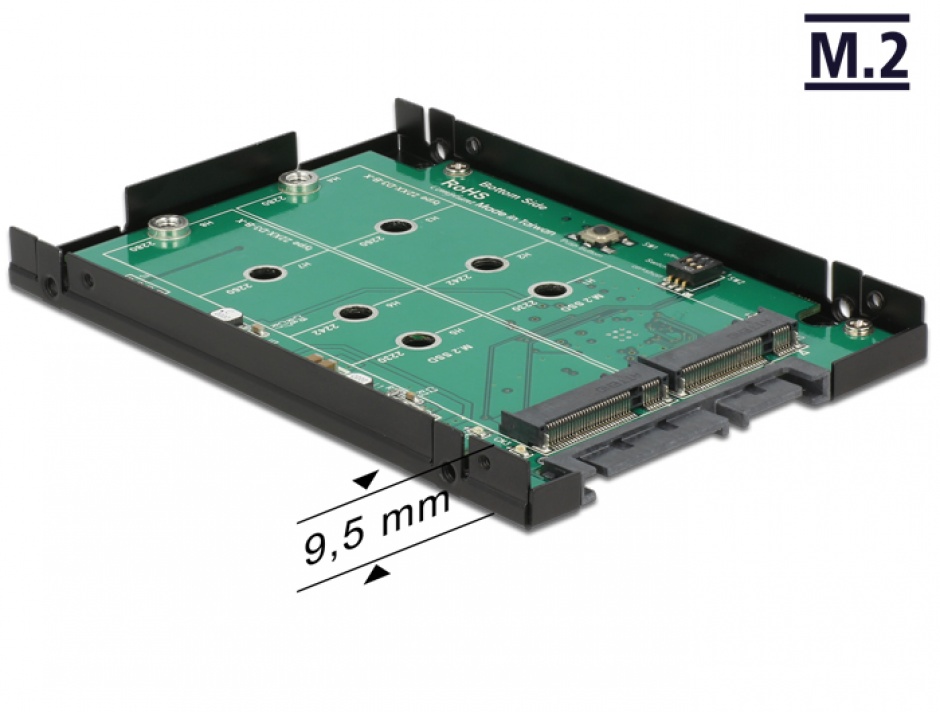 Adaptor Delock 2x M.2 SATA la 2.5" cu RAID