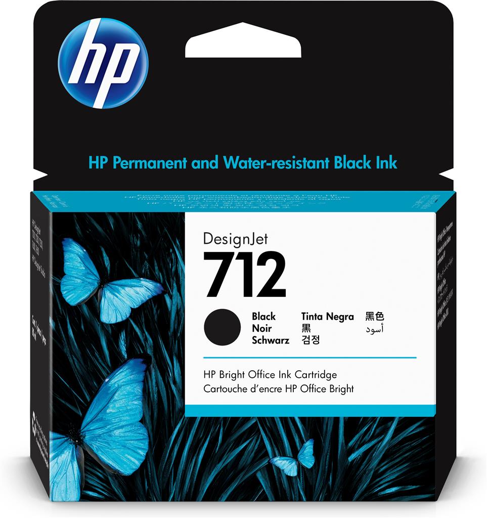 Cartuș Cerneală HP 712 Black 80ml Original pentru Designjet