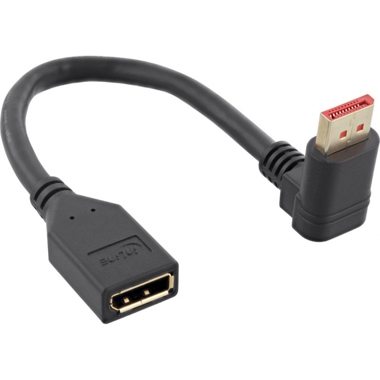 Cablu DisplayPort 8K 0.15m Unghi 90° InLine