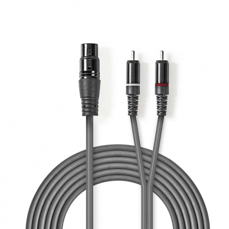 Cablu Audio XLR la RCA Nedis 1.5m