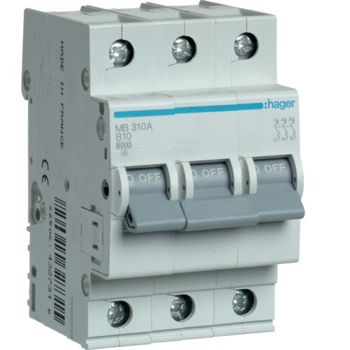 Siguranta Hager MB310A 3P 10A Curba B