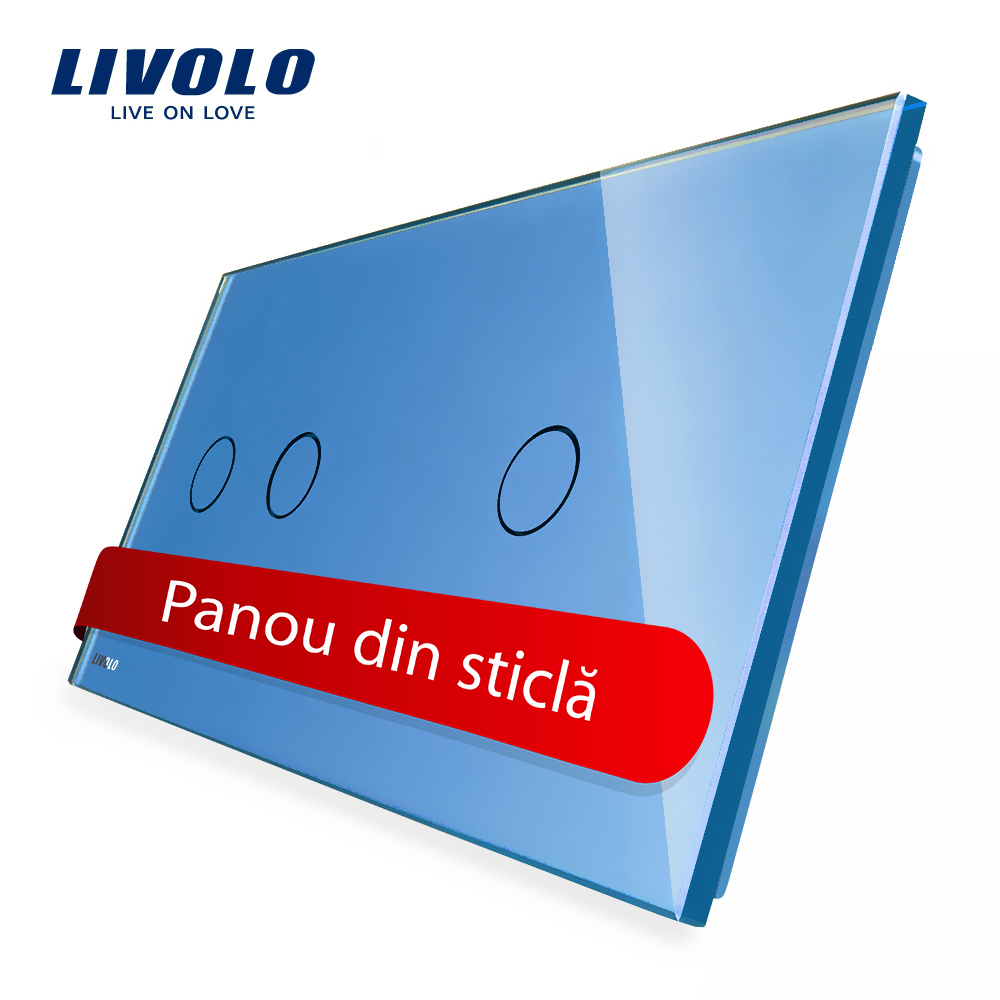 Panou Touch Livolo Sticlă Dublu+Simplu - imagine 11
