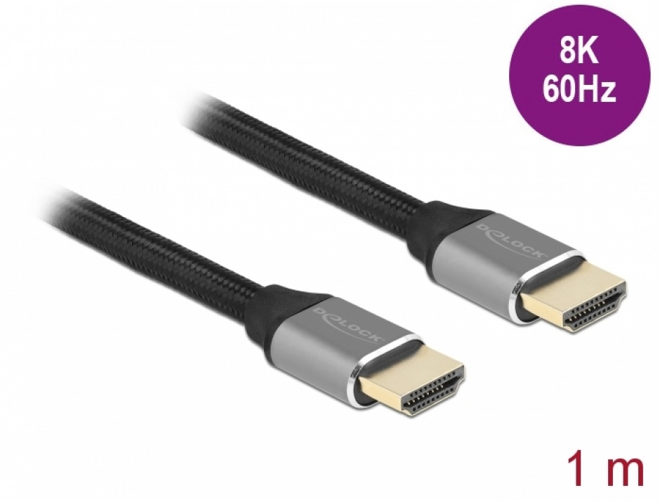 Cablu Delock Ultra High Speed HDMI 8K 48Gbps, 1m - imagine 1