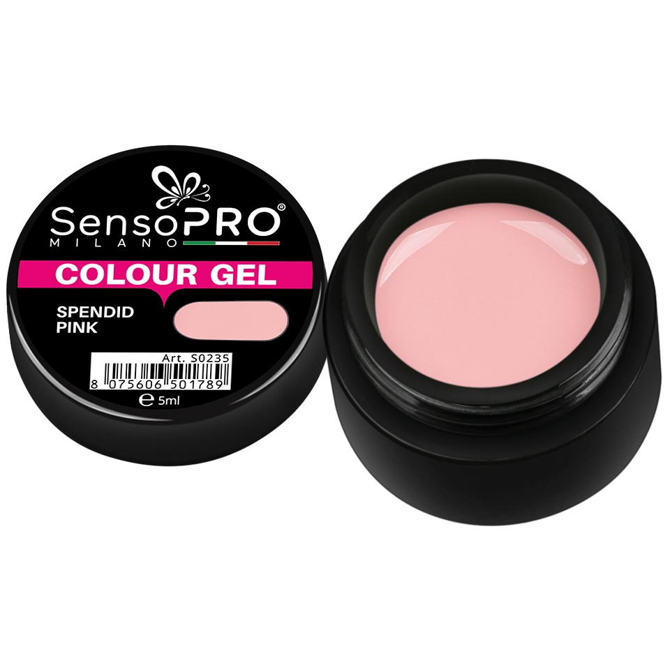 Gel UV Colorat Spendid Pink 5ml SensoPRO Milano