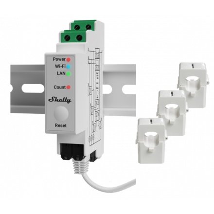 Shelly Pro 3EM - Monitorizare Energie WiFi Trifazat