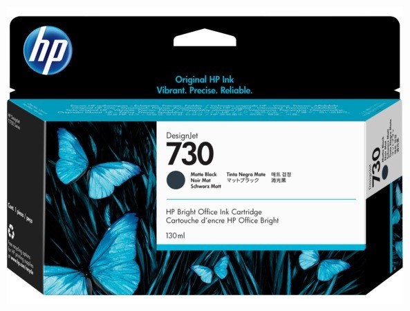 Cartus Cerneala HP 730 Matte Black 130ml Original P2V65A