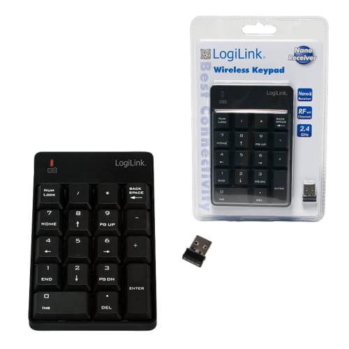 Tastatura Numerica Wireless LogiLink 18 Taste Negru - imagine 4