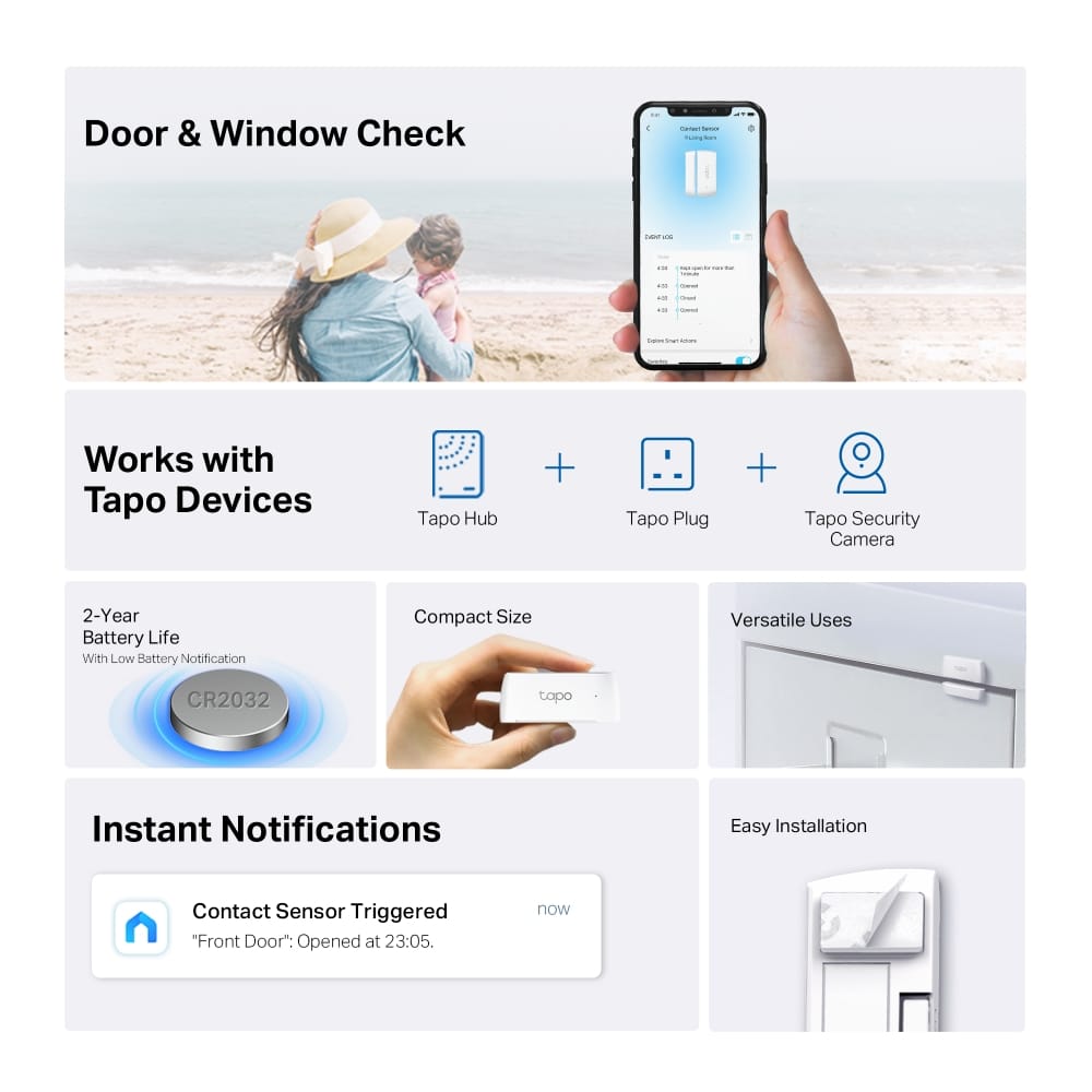 Senzor Miscare Smart TP-Link Tapo T110 - WiFi, Alb - imagine 10