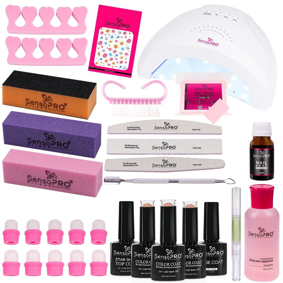 Kit Oja Semipermanenta SensoPRO Milano cu Lampa UV 48W - imagine 2