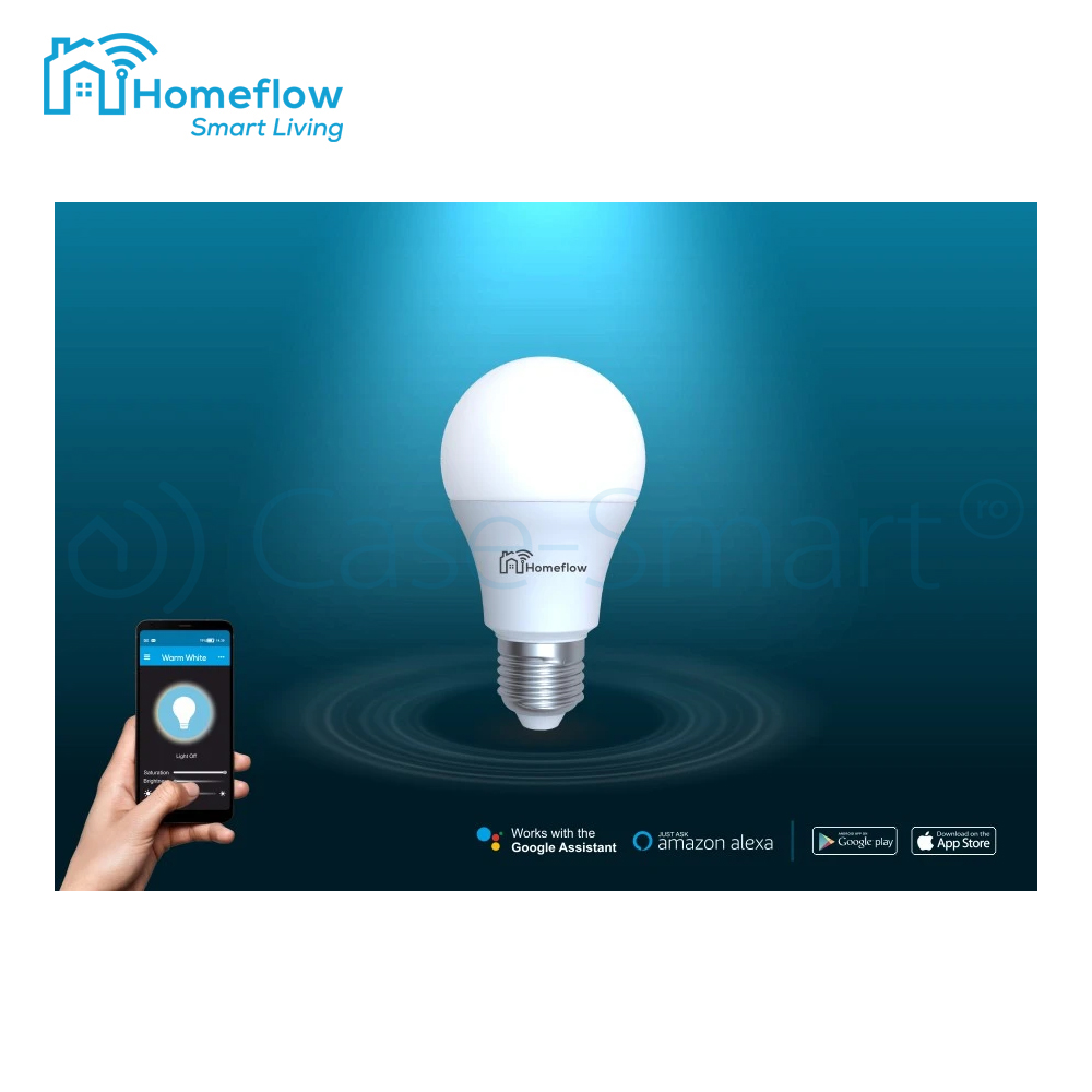 Bec LED Inteligent Homeflow E27, 9W, Dimabil, Resigilat - imagine 3