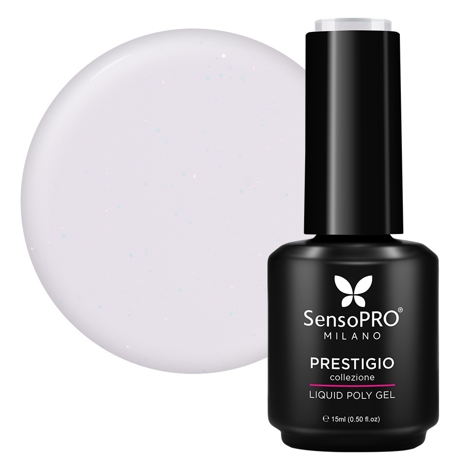 Polygel Lichid SensoPRO Milano PRESTIGIO, Milky Ivory, 15ml