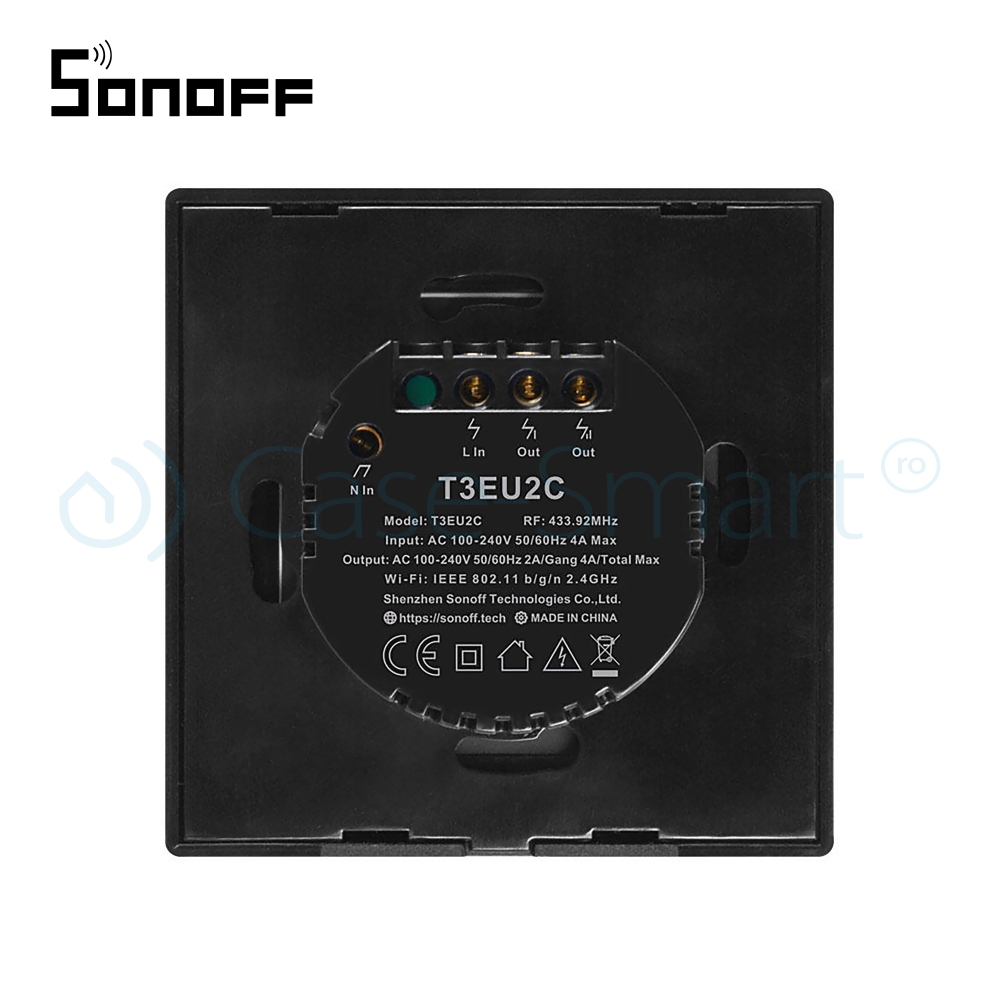 Sonoff T3EU2C Wi-Fi Touch: Comandă Smart - imagine 5