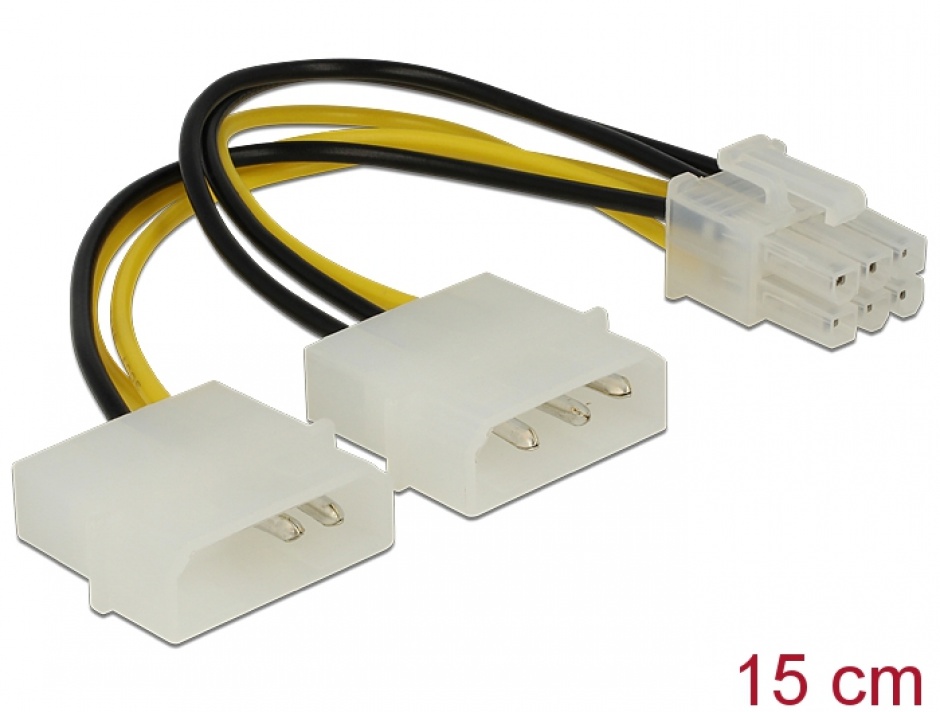 Cablu PCI Express 6P Delock 15cm