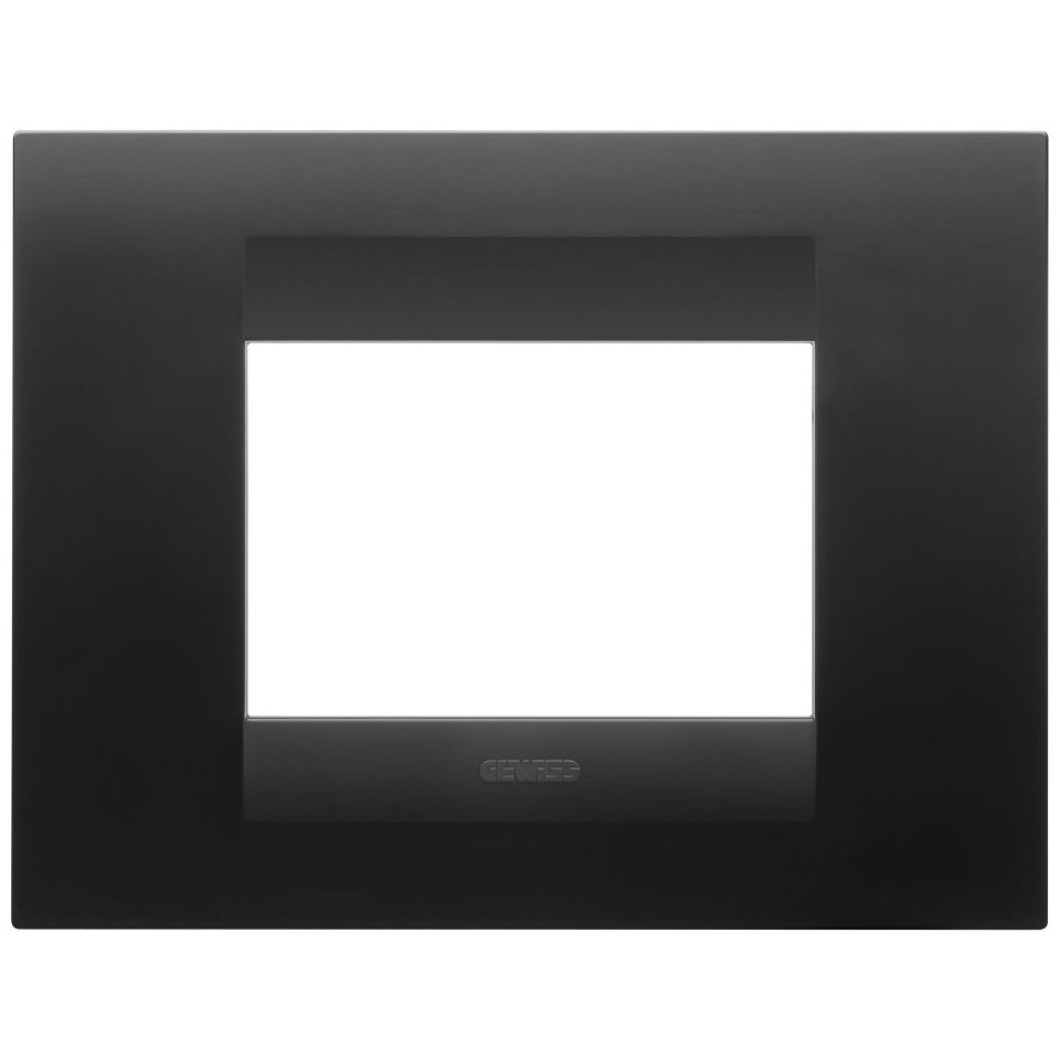 Rama 3 module Gewiss Chorus Geo Negru Satinat