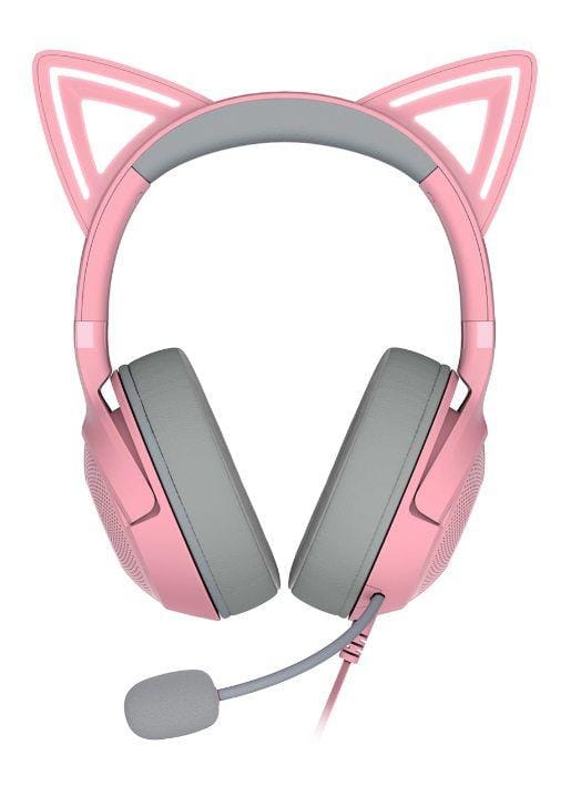 Casti Gaming Razer Kraken Kitty V2 Quartz Edition USB Roz - imagine 6