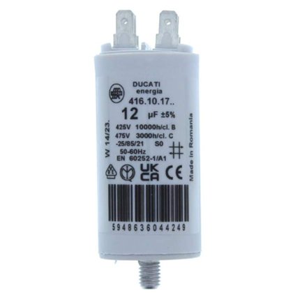 Condensator pornire motor 425V 12uF cu pin, Ducati Energia 416101764 MOTCAP-12UF/425-PN-DCT