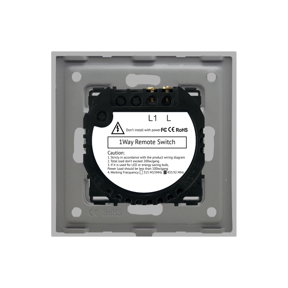Intrerupator Touch RF433 Luxion Sticla, Telecomanda Inclusa - imagine 16