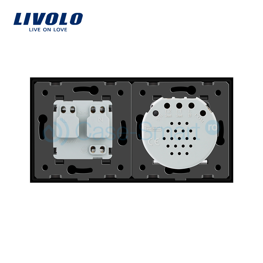 Intrerupator si Priza Livolo cu Touch si Rama Sticla - imagine 8