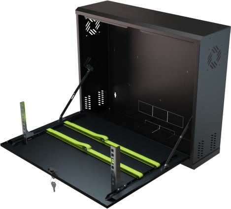 Dulap rack suspendabil 19 inch, 3U, STALFLEX, 350mm inaltime, 180mm adancime, montaj perete, negru, CR19-3U-180-BK