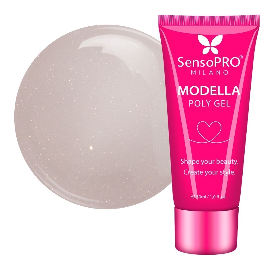 Polygel MODELLA SensoPRO Milano - Cappuccino Glow, 30ml