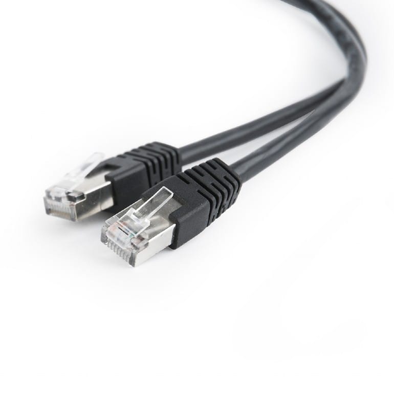 Patch Cord UTP Cat5e Spacer 10m - Cablu Rețea 100 Mbps Negru - imagine 2