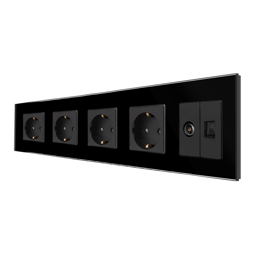Priza Cvadrupla Schuko, TV, Internet, Rama Sticla - imagine 5