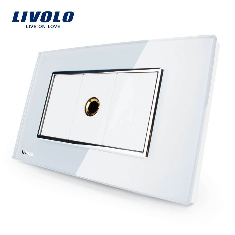 Priza Microfon Livolo Sticlă Standard Italian
