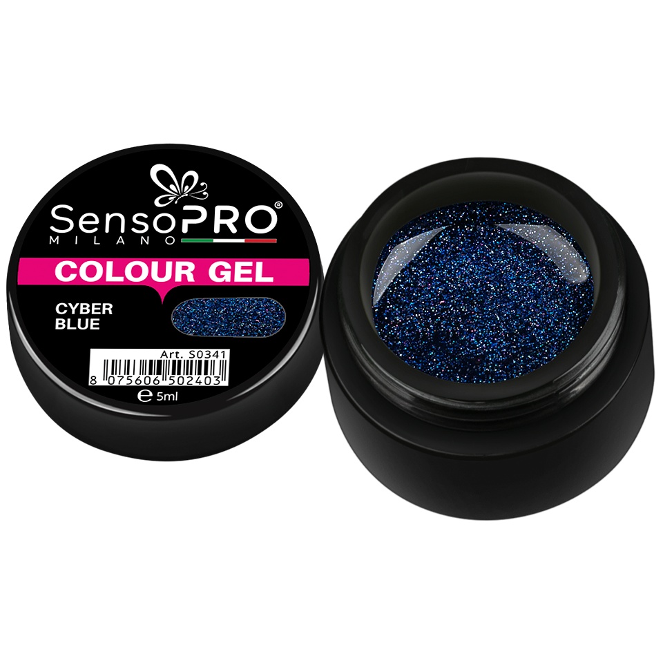 Gel UV Colorat Cyber Blue 5ml SensoPRO Milano