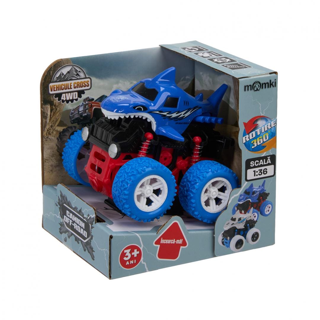 Mașină Off-Road 4x4 360° Momki - Jucărie Fricțiune Albastră - imagine 4