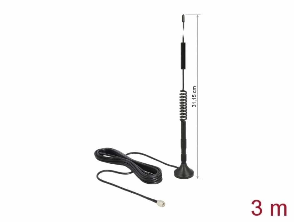 Antena LTE Exterior 5dBi SMA Delock